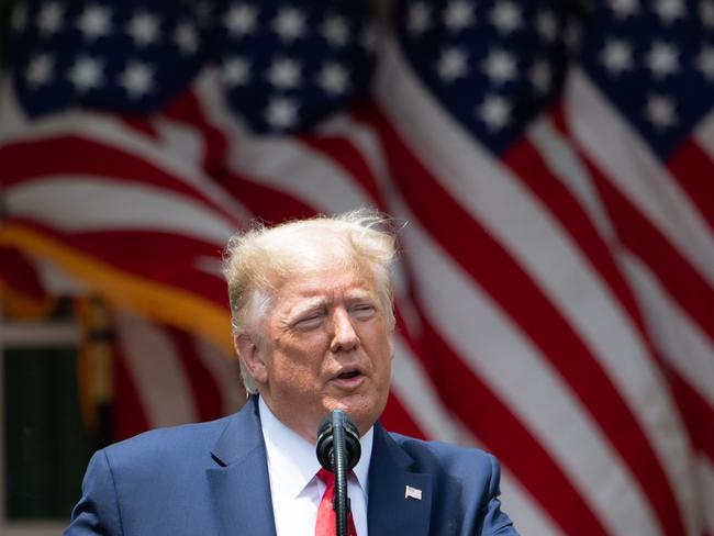 US President Donald Trump speaks prior to signing an executive order on police reform in the Rose Garden of the White House in Washington, DC, June 16, 2020. (Photo by SAUL LOEB / AFP)