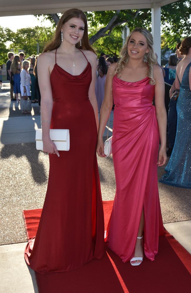 Hailey Altoft and Sophie Bowden at the Mountain Creek State High School formal on November 18, 2022. Picture: Sam Turner