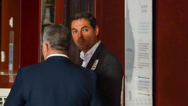 Liverpool Mayor Ned Mannoun was spotted in NSW Parliament House on Thursday.