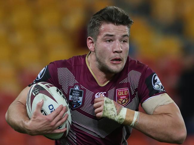 QLD's Patrick Carrigan. The Queensland Under 20's vs the New South Wales Under 20's at Suncorp Stadium. Pic Peter Wallis