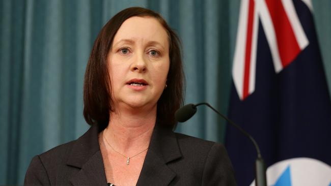 Attorney-General Yvette D'Ath faces the media yesterday after Chief Justice Tim Carmody resigned. Pic: Darren England.