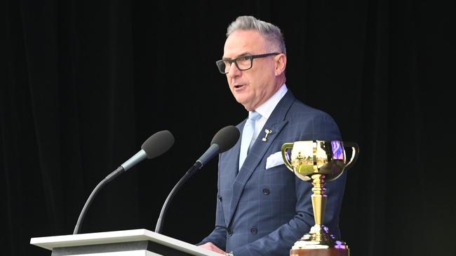 VRC chairman Neil Wilson at the 2024 Melbourne Cup Carnival Launch at Flemington. Picture: Getty Images