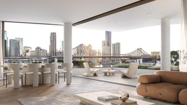 An artist's impression of the inside of Residence 4 in 'Moray House', which has just sold for $9m. Image supplied.