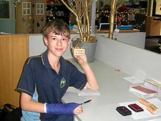 SENDING CHRISTMAS CHEER: Maleny State High School students have been enthusiastic about creating Christmas cards for elderly folk at an aged-care facility. Picture: Contributed