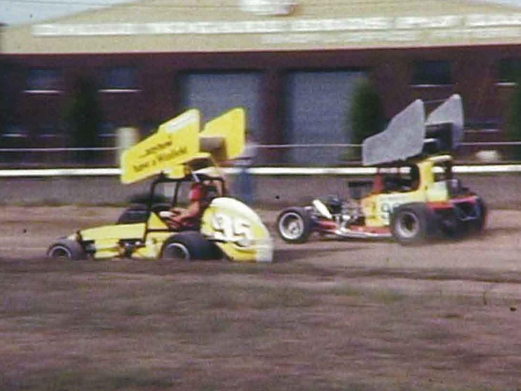 The era of sprintcar racing was still emerging as a sprintcar and super modified practice. Photo was taken in 1976.