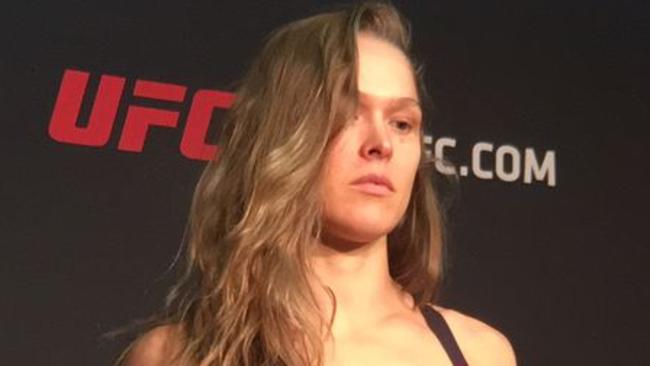 Ronda Rousey weighs-in for UFC 207.