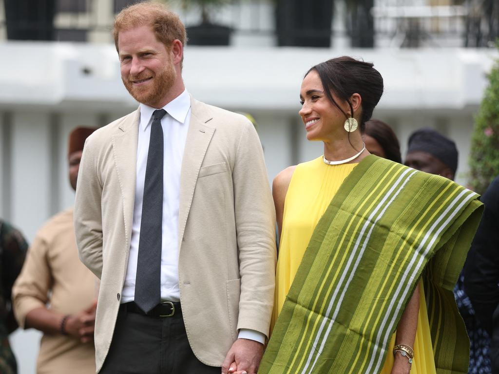 Prince Harry and Meghan Markle visited Nigeria in May. Now they’re headed to Colombia. Picture: AFP