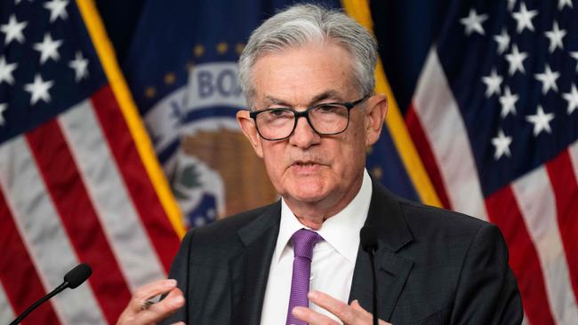 Markets are pricing in six rate cuts by the US Federal Reserve next year, commencing in March. Picture: AFP /Saul Loeb.