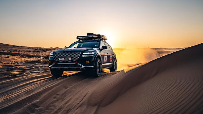 Genesis modified a GV80 to take on the Dakar Rally in luxury. Picture: Supplied