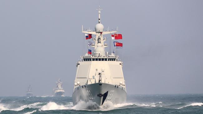 A Chinese warship was recently accused of injuring Australian navy divers using sonar pulses. Picture: Getty Images