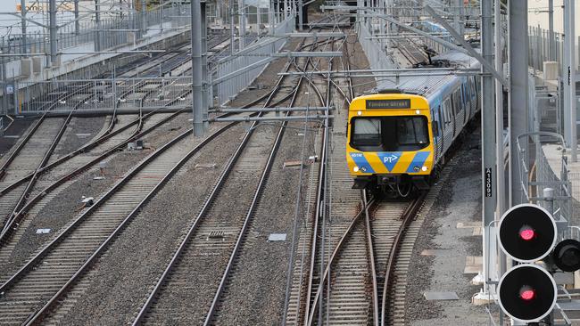 Metro Trains missed its punctuality target again in December. Picture: Andrew Tauber