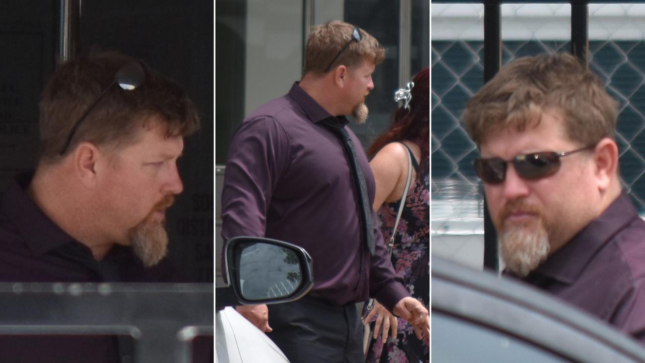 Terry Martin Bassett leaving the Toowoomba Courthouse after being sentenced for watching a teenage girl showing. Picture: News Regional Media