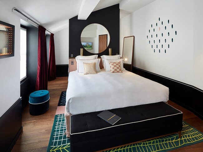 Chic guestroom at Le Roch Hotel &amp; Spa, Paris.