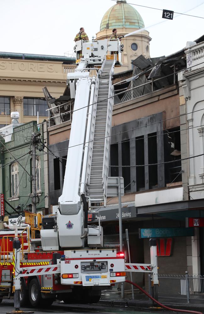 The South Yarra blaze was one of three arson attacks overnight. Picture: David Crosling