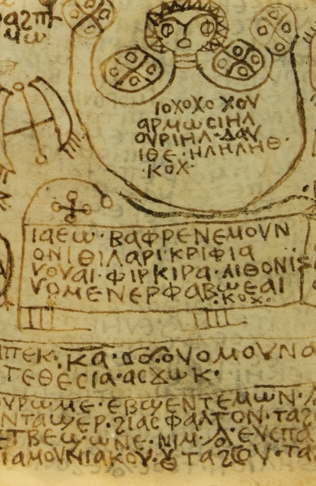Figure of power ... The codex makes reference to “Baktiotha”, a deity-like figure. Source: Ms. Effy Alexakis/Macquarie University Ancient Cultures Research Centre