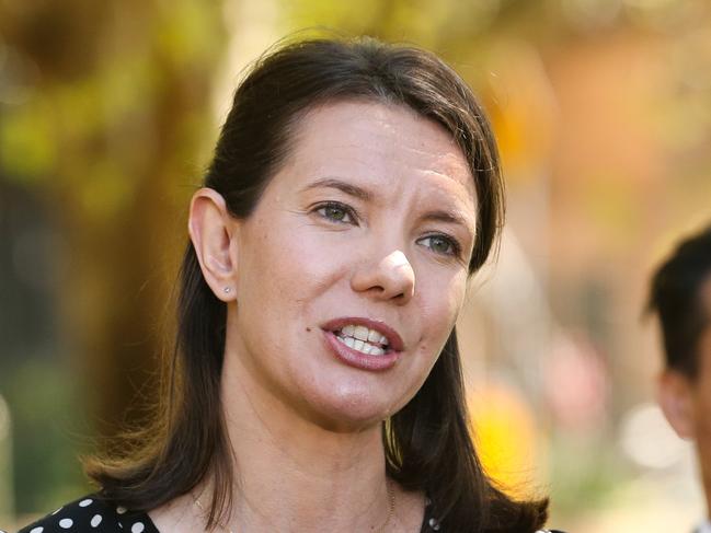 SYDNEY, AUSTRALIA : NewsWire Photos - SEPTEMBER 23 2024;Minister for Housing Rose Jackson addresses the media in a press conference with Premier Chris Minns, Minister for Better Regulation and Fair Trading Anoulack Chanthivong, and  will join Rental Commissioner Trina Jones to provide an update on the GovernmentÃs Rental Reforms package. Picture: NewsWire / Gaye Gerard