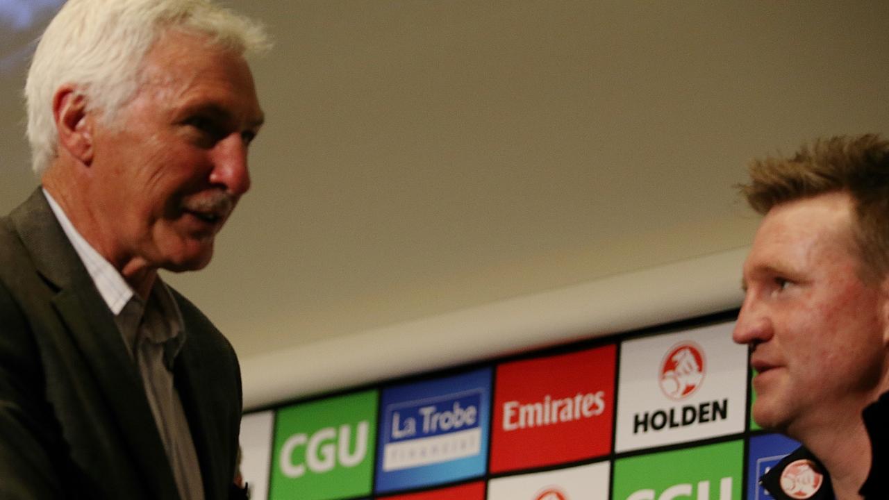 Mick Malthouse has opened up on his relationship with Nathan Buckley