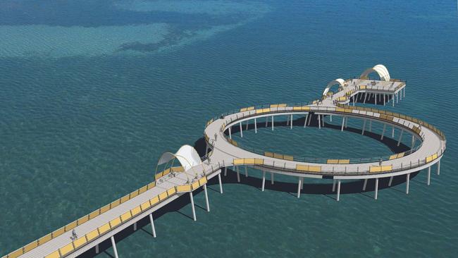 An artist's impression of designs for the new $3.8m Whyalla jetty, which have been released for public consultation.