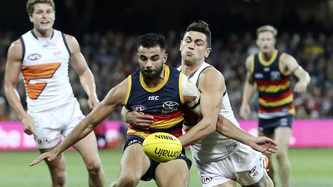 Wayne Milera is in doubt for the Crows with a sore back. Picture SARAH REED