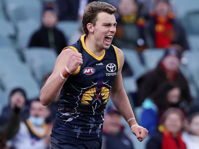 Riley Thilthorpe has shown plenty of potential. Picture: AFL Photos/Getty Images