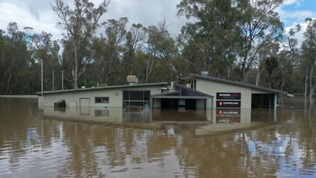 The changerooms at Shepparton Swans FC were submerged. Picture: Supplied