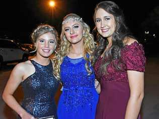 Michaela Bates, Emma Henningsen and Juliette Acutt at the St John's year 12 formal. Picture: Alexia Austin