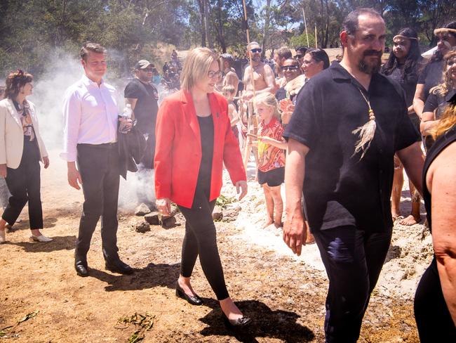 Premier Jacinta Allan at the opening of Treaty negotiations at Darebin Parklands. Picture: Justin McManus.