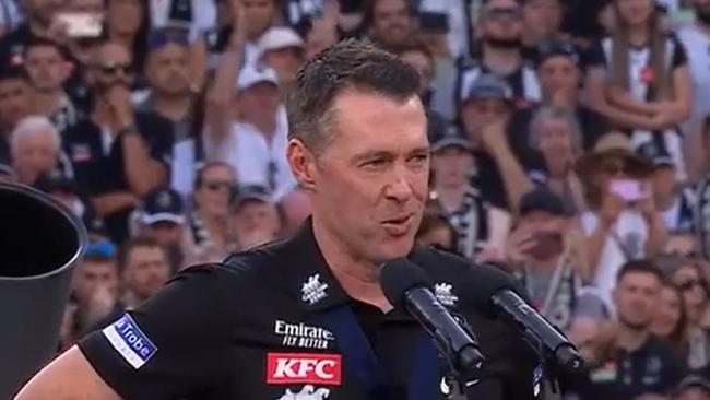 Collingwood coach reveals major news.JPG