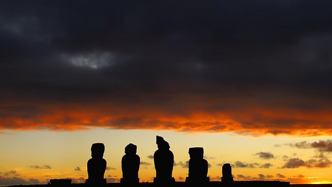 easter Island sunset