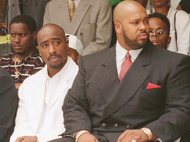 Tupac Shakur and Death Row Records CEO Marion "Suge" Knight shortly before they were shot in 1996. Picture: Supplied