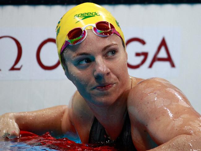 RIO DE JANEIRO, BRAZIL - AUGUST 11:  Emily Seebohm of Australia looks on after the first Semifinal of the Women's 200m Backstroke on Day 6 of the Rio 2016 Olympic Games at the Olympic Aquatics Stadium on August 11, 2016 in Rio de Janeiro, Brazil.  (Photo by Adam Pretty/Getty Images)