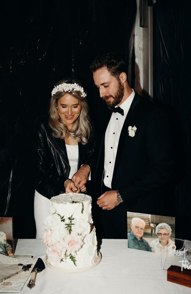 Wedding of Mitchell Tindall and Dimity Redcliffe. Picture: Tessa Shannon