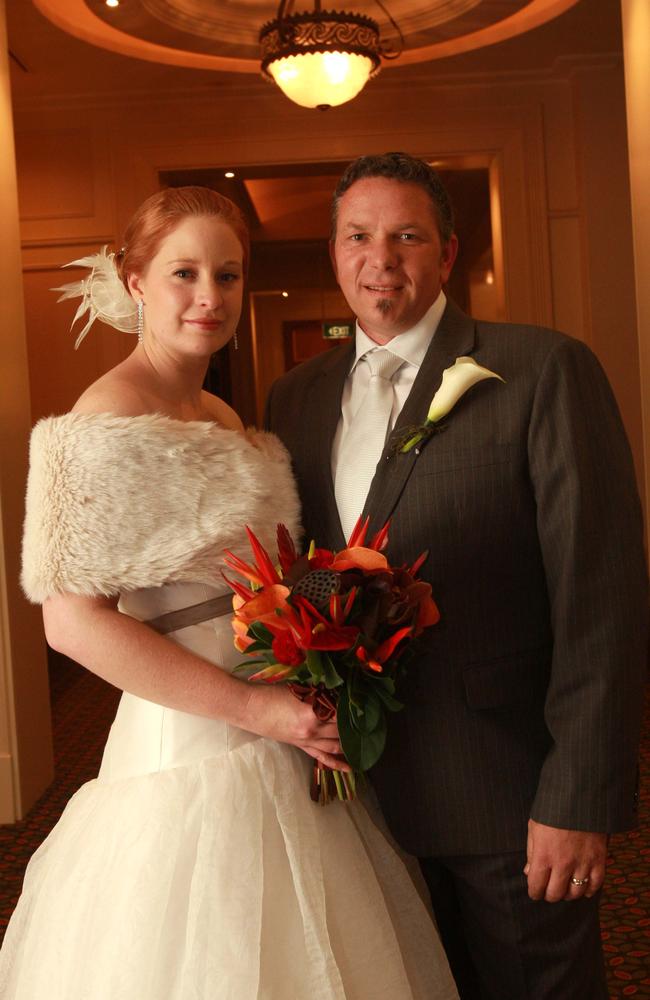 Brooke-Elizabeth Carvel married John Pearson at St John's Anglican Cathedral, Brisbane. Picture: Jono Searle