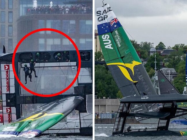 Australia capsized for the first time in SailGP.