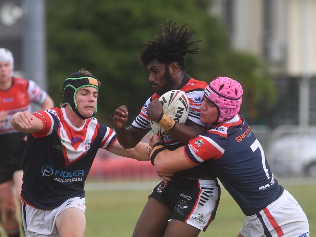 Kirwan State High School hosts St Patrick's College, Mackay, in round 1 of the 2025 Aaron Payne Cup. Picture: Evan Morgan