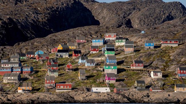 The village of Kangaamiut in Greenland in July. Picture: AFP