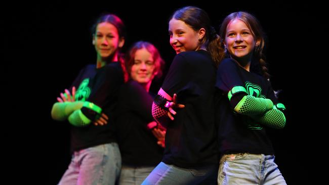 Manifold Height Primary school dancers performing in the Geelong Schools Music and Movement Festival. Picture: Alison Wynd