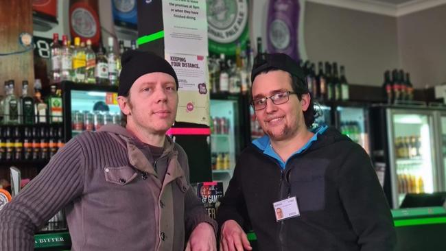 Peterborough’s Junction Hotel proprietors Luke Hart and Adrian Mendo. Picture: Supplied