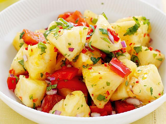 Chunky pineapple and mint salsa Pictures supplied by taste.com.au