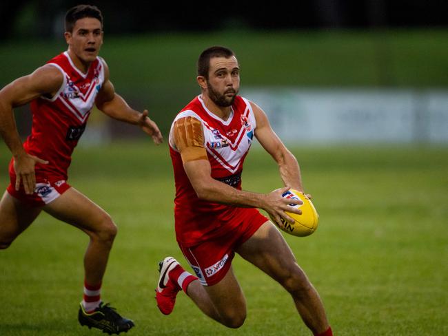 Abraham Ankers on the run for Waratah. Picture: Che Chorley