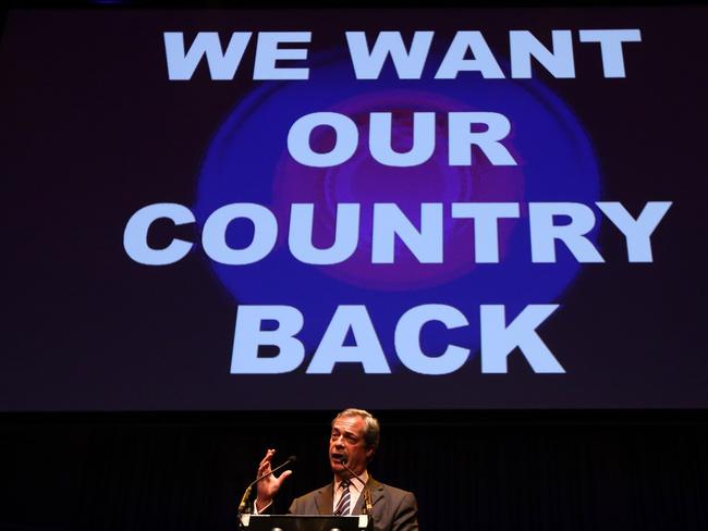 Pro-Brexit campaigner Nigel Farage. Picture: AFP