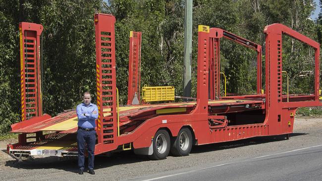 Earlier this year Member for Stretton Duncan Pegg was fighting to stop trucks and trailers from parking on the side of Compton Rd. Photo: Chris Seen Photography