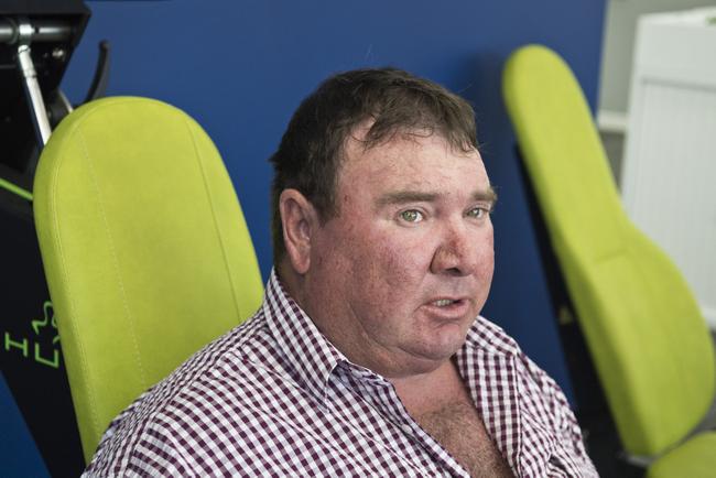 Fred Borchardt can walk a few steps after being told he may never walk again following an accident on his farm, Friday, February 28, 2020. Picture: Kevin Farmer