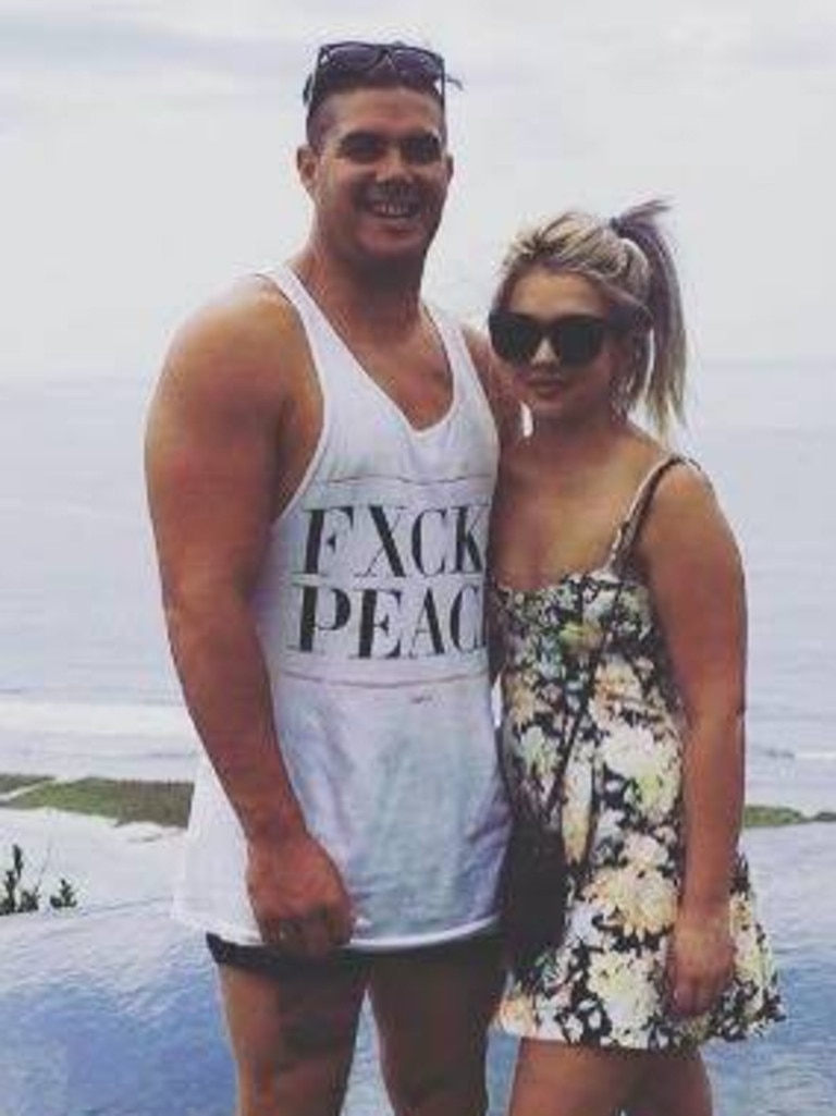 Jackson Eales and his girlfriend Melissa who was in the car and had to be flown to hospital. Picture: Facebook.