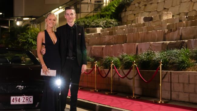 Skye Osman and Levii Longrigg. Hillcrest Christian College 2020 school formal. Photo: Supplied