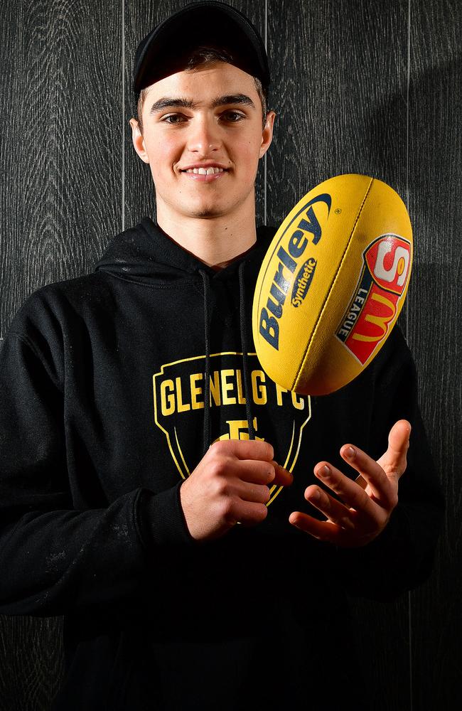 Glenelg Tigers Jackson Edwards is likely to be a Crows father-son draft pick this year.