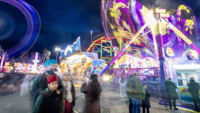 8th September, 2023:  Royal Adelaide show side show alley at night.. Picture: Kelly Barnes