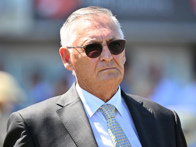 MELBOURNE, AUSTRALIA - FEBRUARY 10: Trainer Peter Snowden before Bodyguard won Race 6, the Sportsbet Blue Diamond Prelude C&g, during Melbourne Racing at Caulfield Racecourse on February 10, 2024 in Melbourne, Australia. (Photo by Vince Caligiuri/Getty Images)