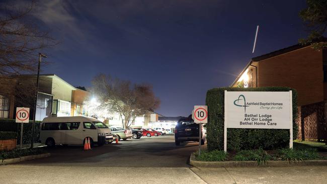 The exterior of the Ashfield Baptist Homes in Ashfield, where a worker has tested positive to COVID-19. Picture: Christian Gilles