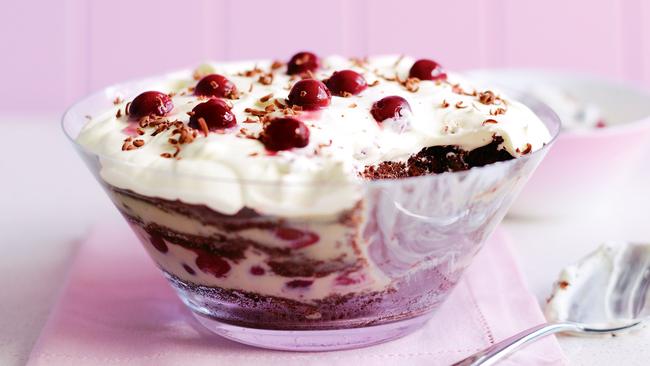 A Black Forest-flavoured trifle. Picture: Supplied